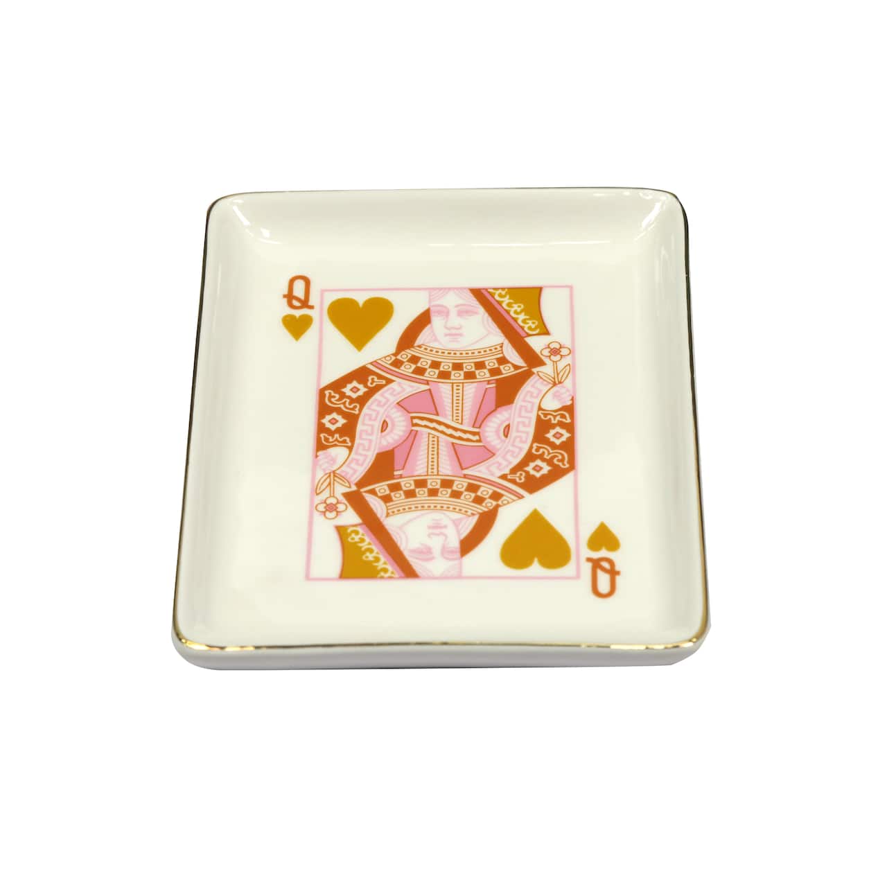 Queen of Hearts Ceramic Jewelry Storage Trinket Dish