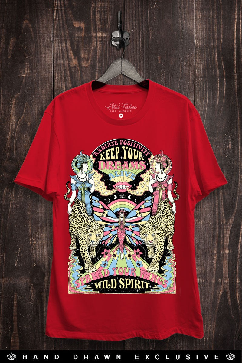 Dreams and Wild Spirit Goddess Graphic T-Shirt
