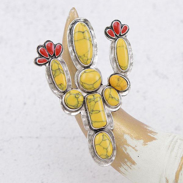 Sierra Natural Stone Cactus Ring
