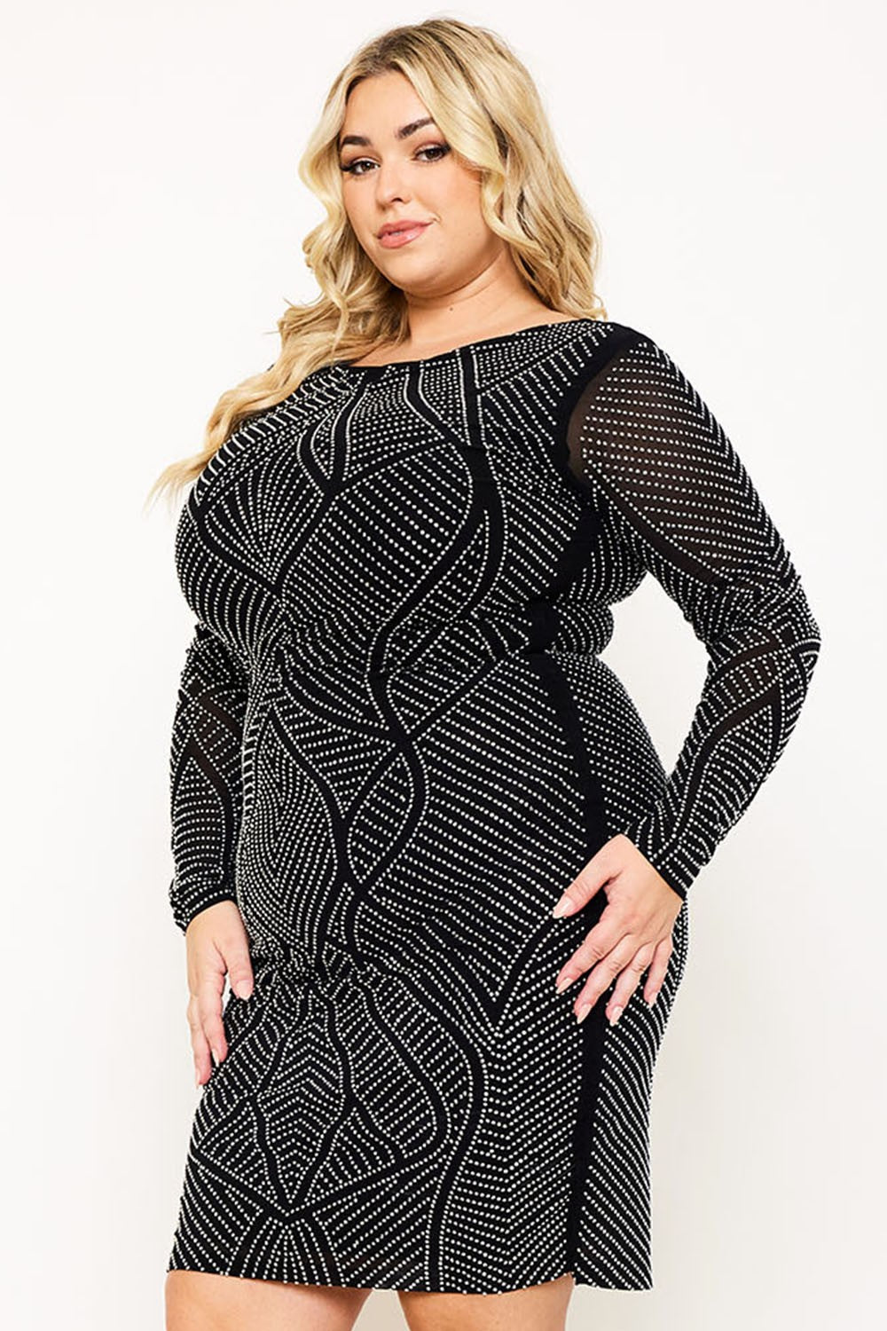 Dazzle in Diamonds Rhinestone Midi Dress