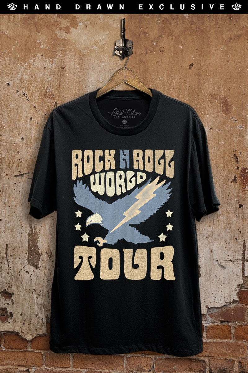 Rock & Roll World Tour Eagle Graphic T-Shirt