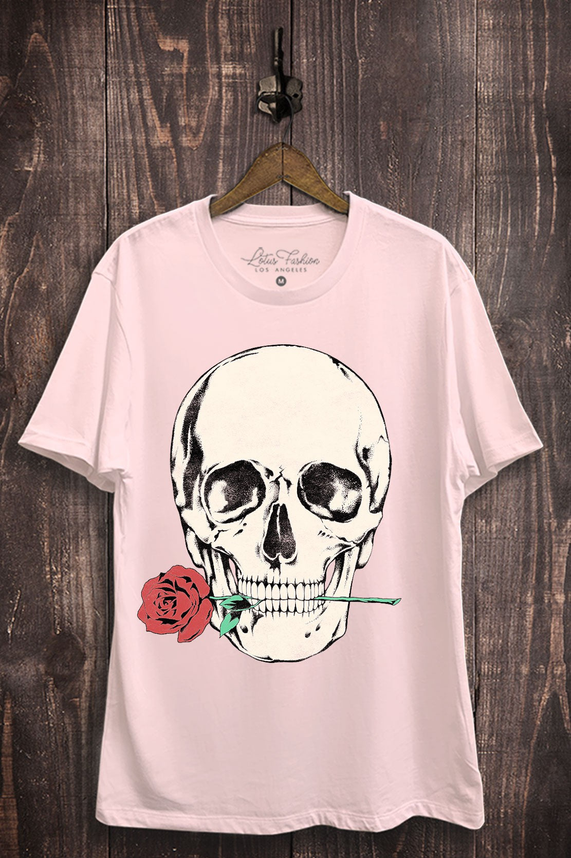 Skull With A Rose Graphic T-Shirt