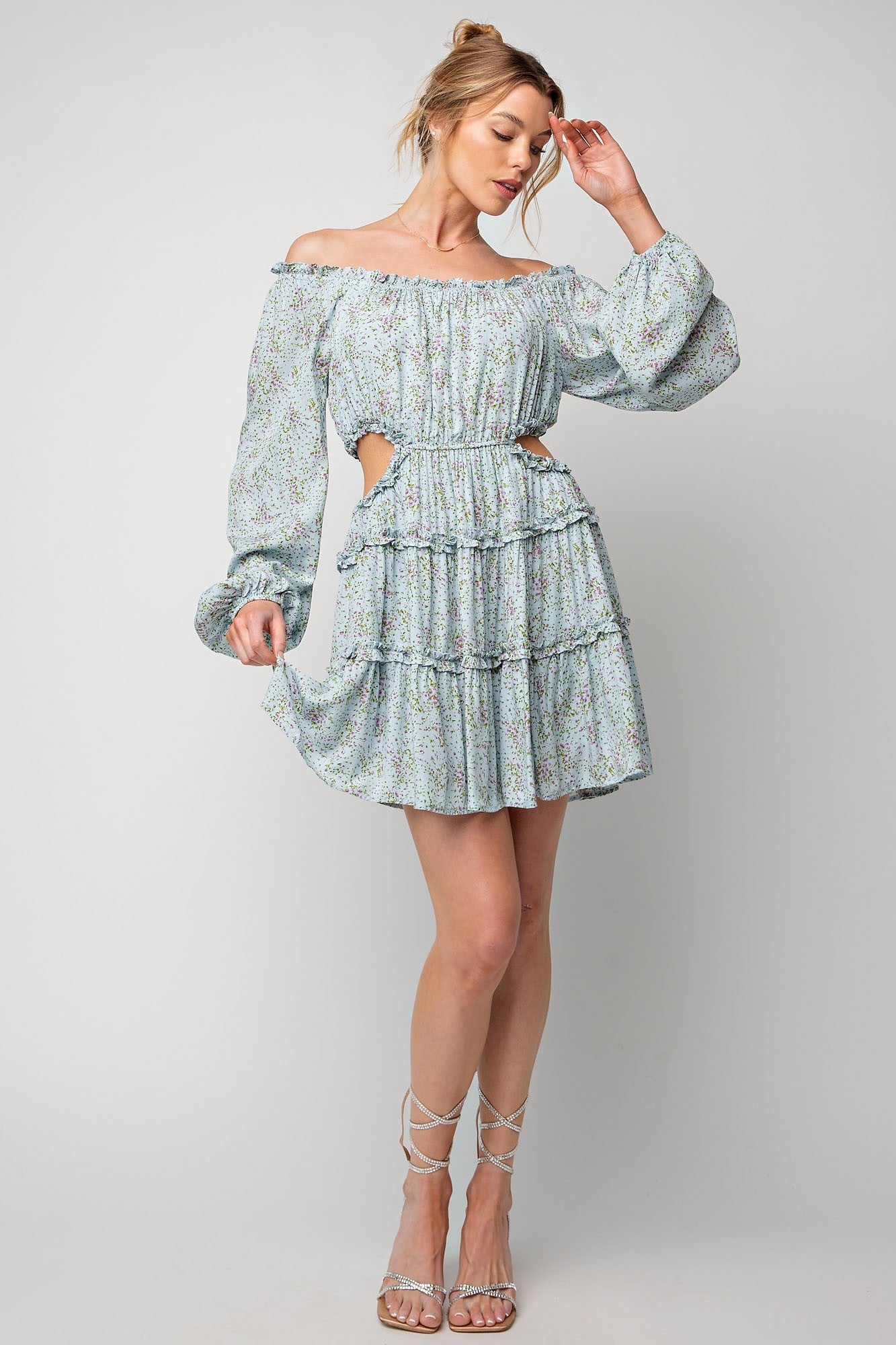 Ditsy Days Floral Print Mini Dress