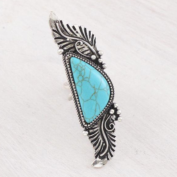 On Western Wings Turquoise Ring