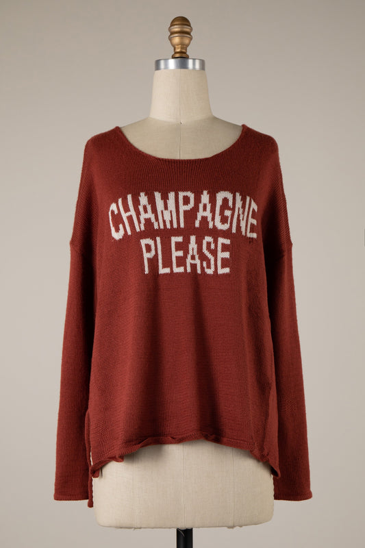 Champagne Please Knit Sweater