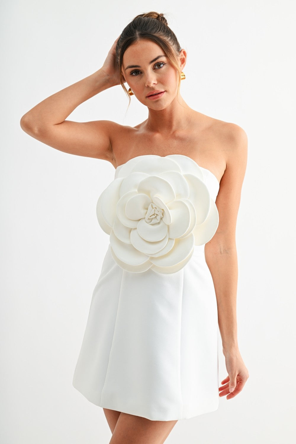 Beauty In Bloom White Mini Dress