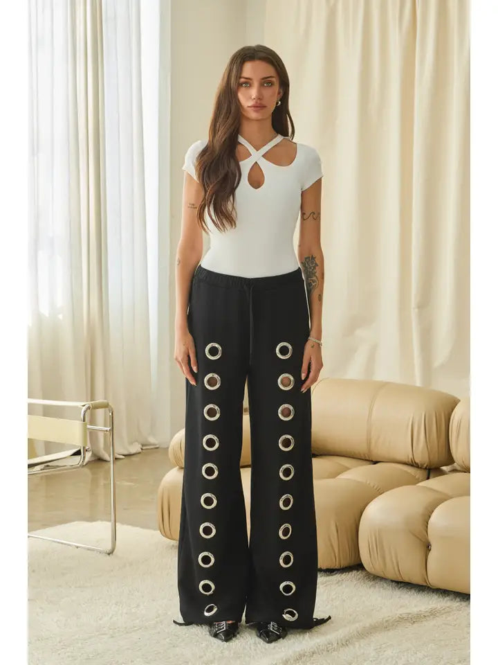 Grommet French Terry Sweatpants