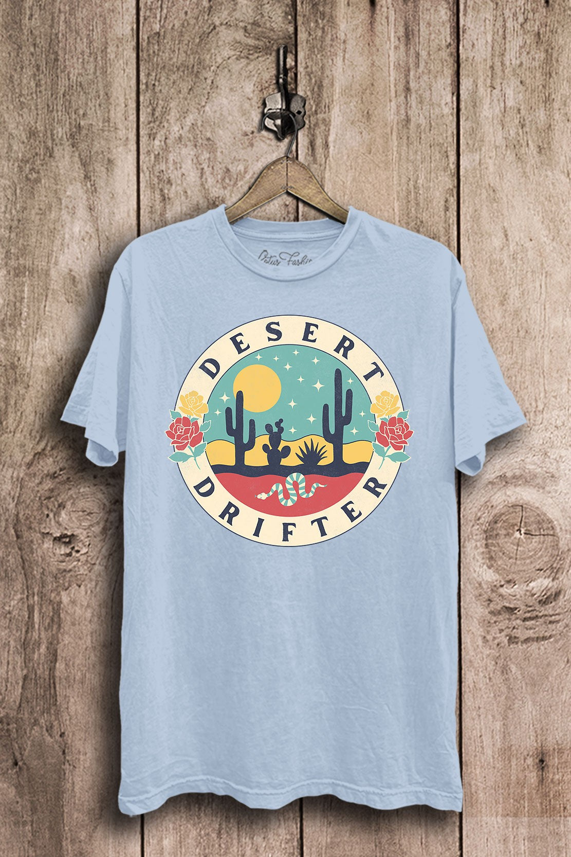 Desert Drifter Roses Cactus Western Graphic T-Shirt
