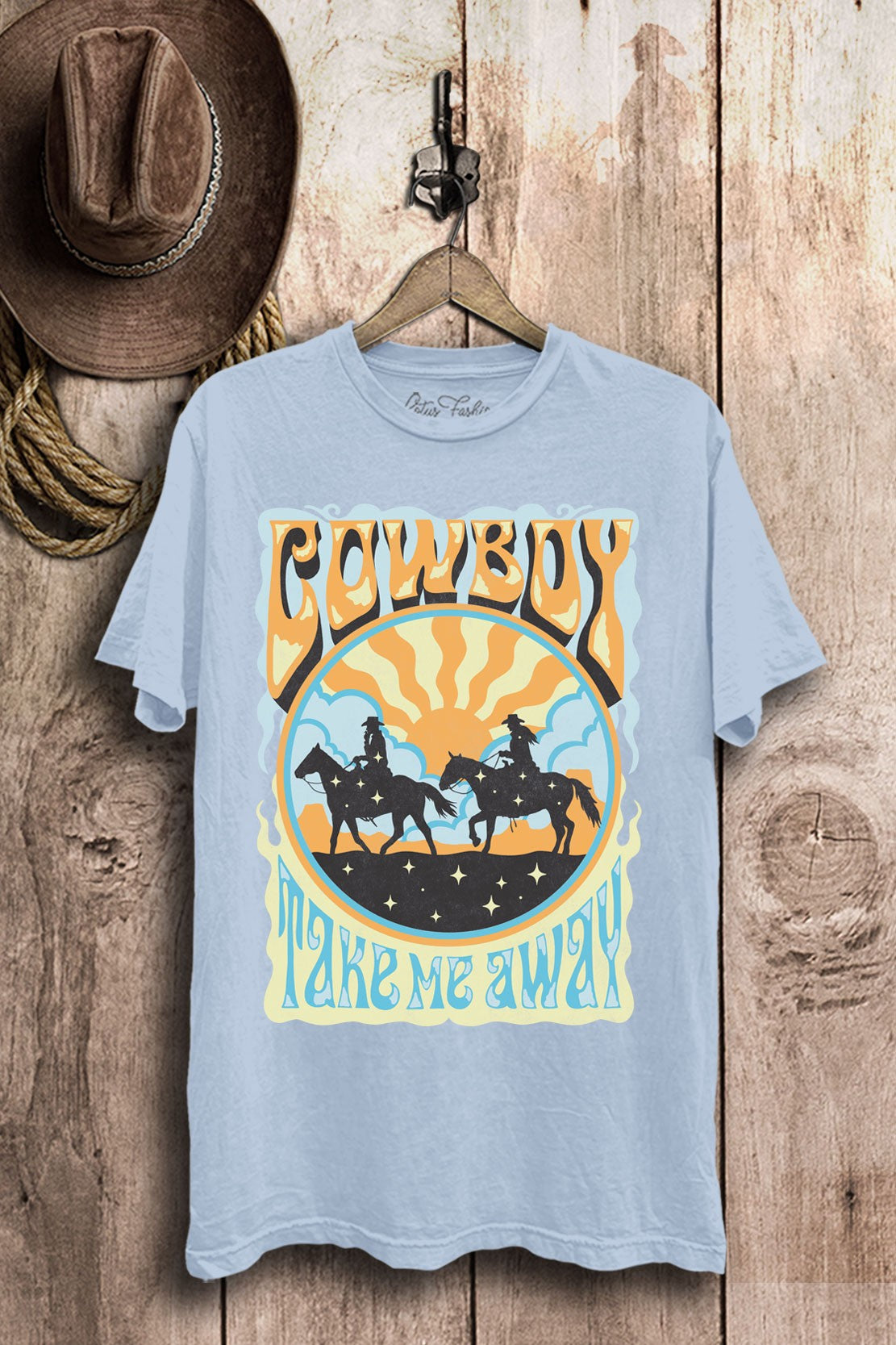 Cowboy Take Me Away Western Graphic T-Shirt