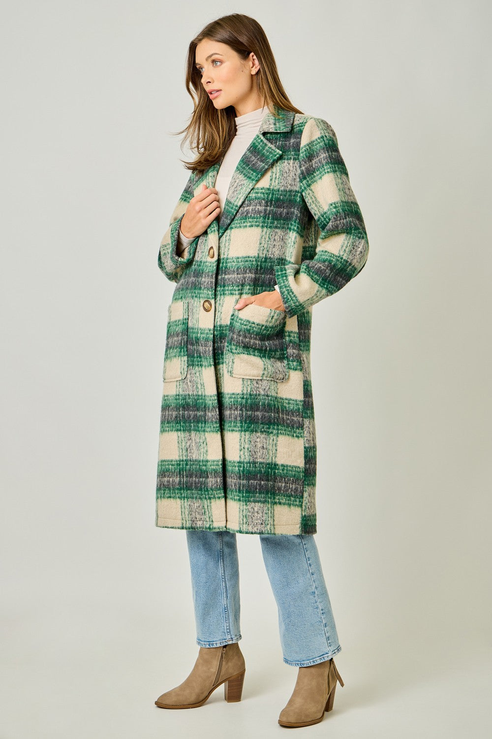 Classic Core Pretty In Plaid Coat