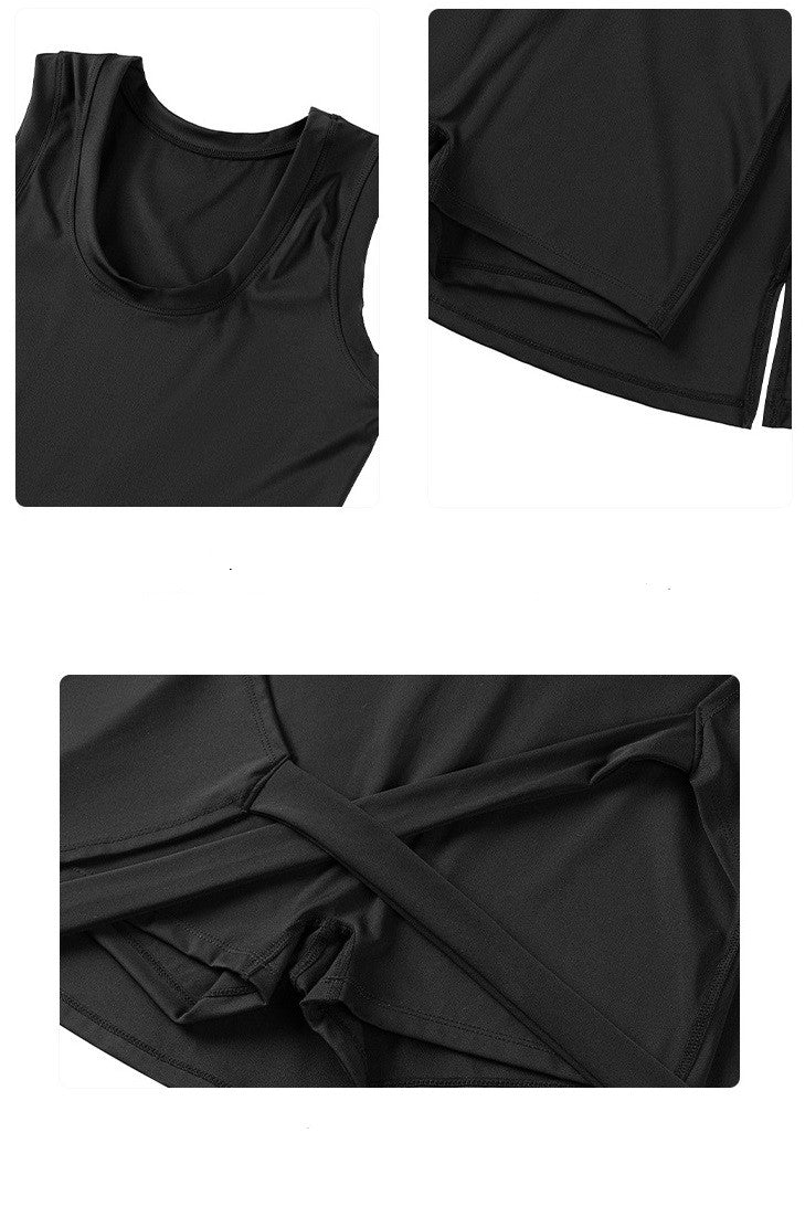 RACQUET READY BLACK TENNIS SHORTS DRESS