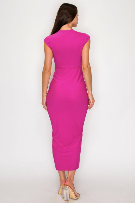 Curves Ahead Magenta Midi Dress