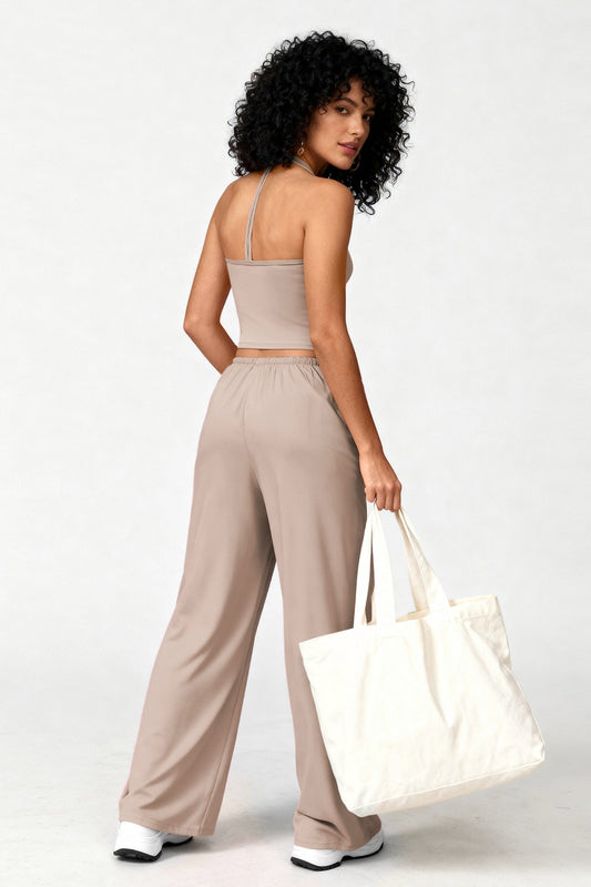 MOCHA IN MOTION LOUNGEWEAR TANK & PANTS SET