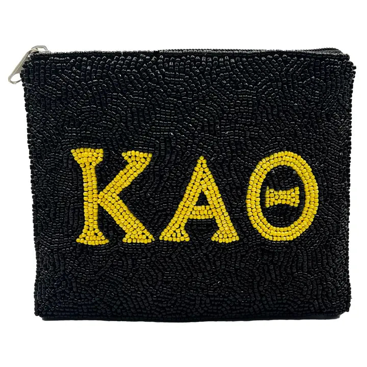 Kappa Alpha Theta Beaded Coin Purse Pouch