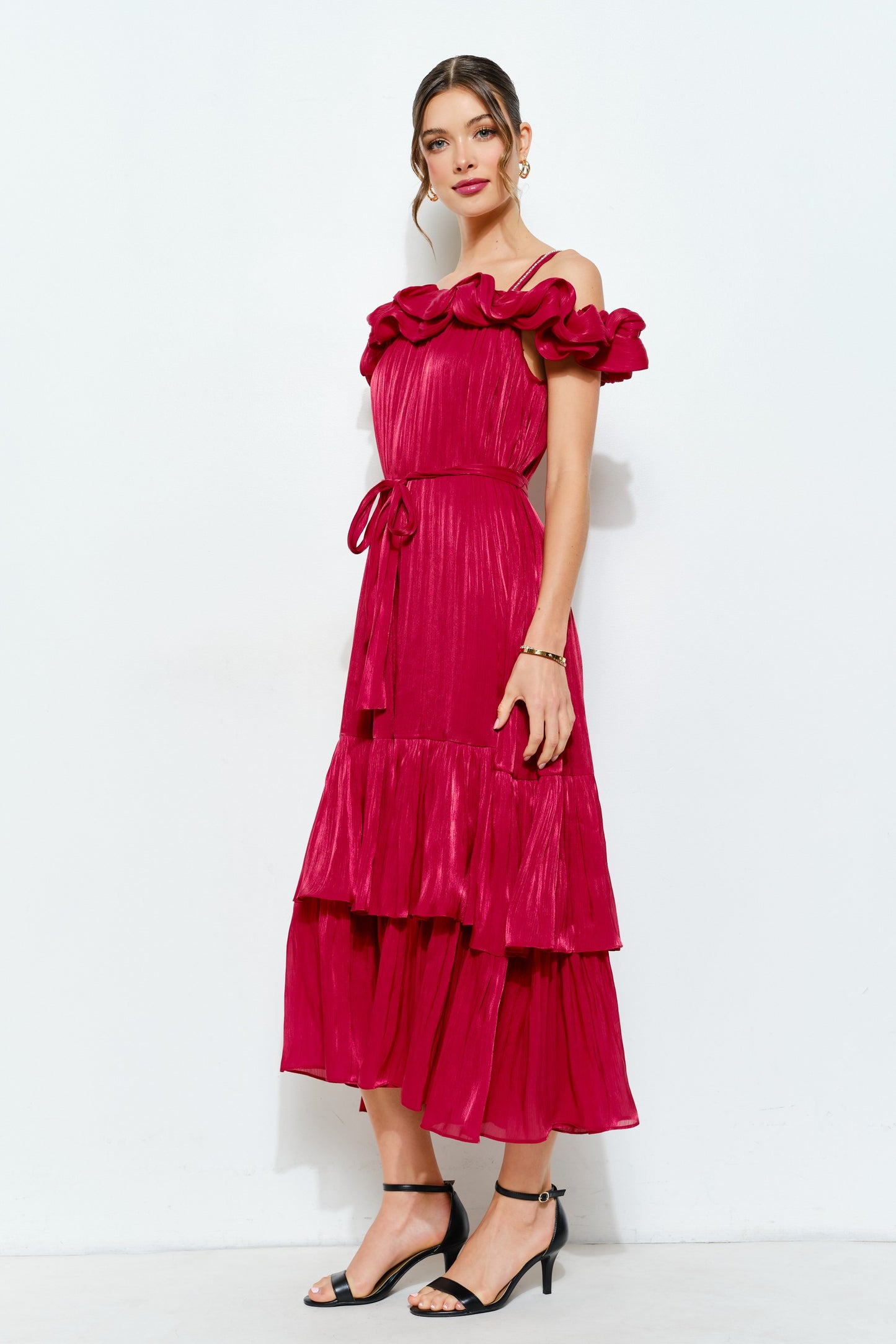 SHIMMER & SHINE RUFFLE PARTY DRESS