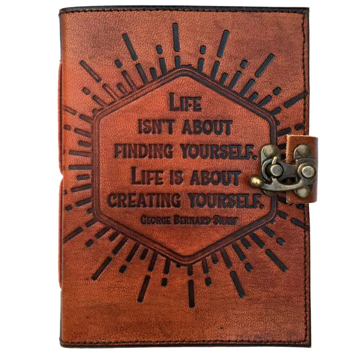 Create Yourself Carved Leather Blank Dream Manifest Journal