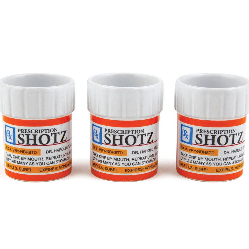 Set of 3 RX Ceramic Shot Glasses