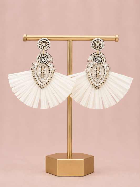 Parrot in Paradise Beaded Crystal Statement Earrings