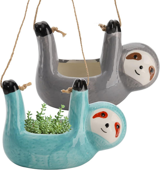 Ceramic Slotch Hanging Succulent Planter