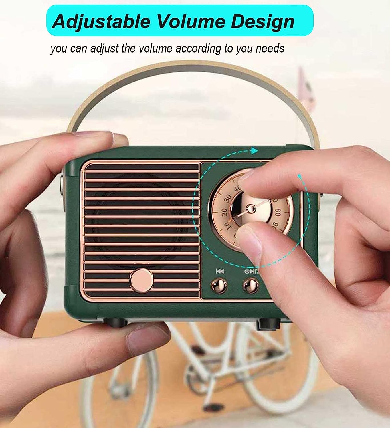 Retro Bluetooth Speaker for Desktop or Travel