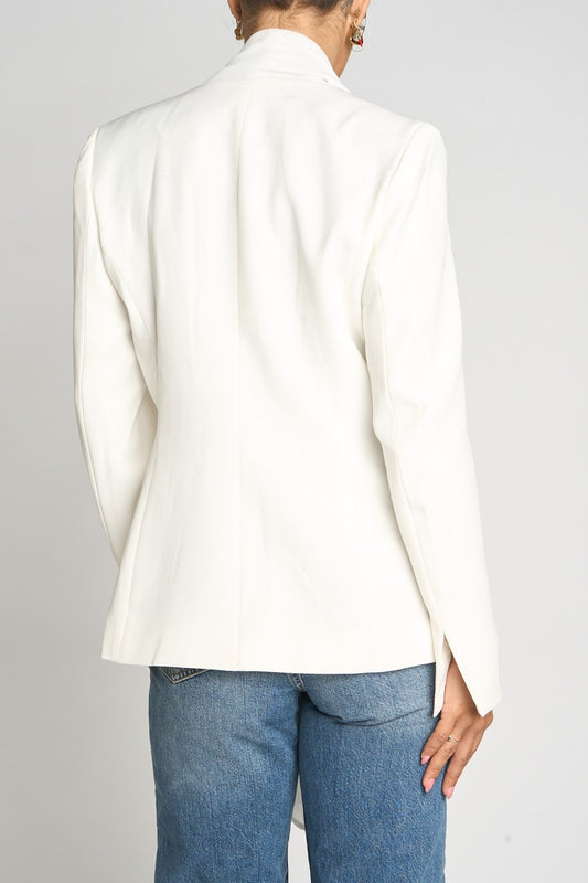 Fit To Be Tied White Blazer