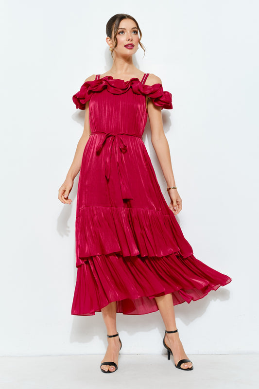 SHIMMER & SHINE RUFFLE PARTY DRESS