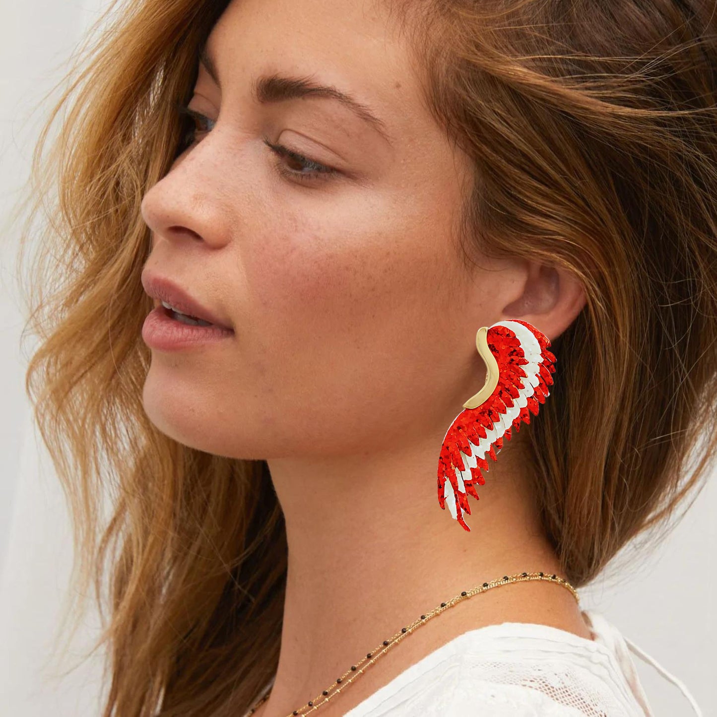 Alabama College Football Angel Wing Sparkle Earrings