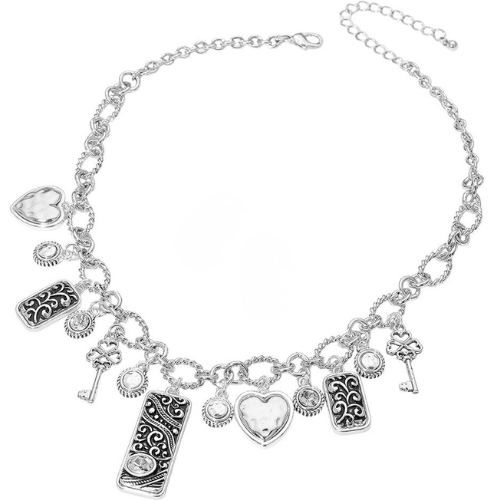 Key To Your Heart Silver Charm Necklace