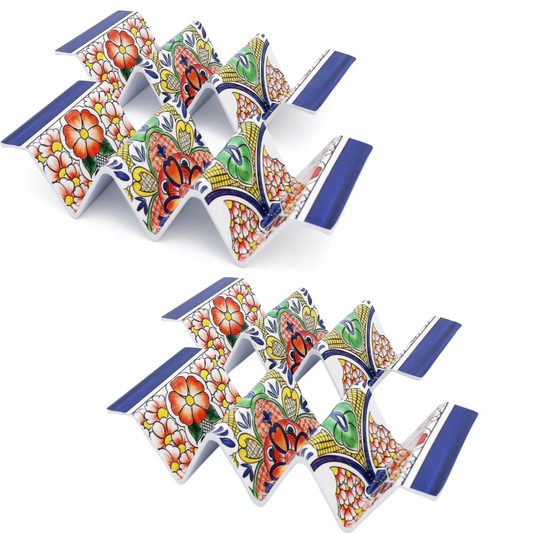 Moroccan Pattern Taco Holder Trays - Set of 4