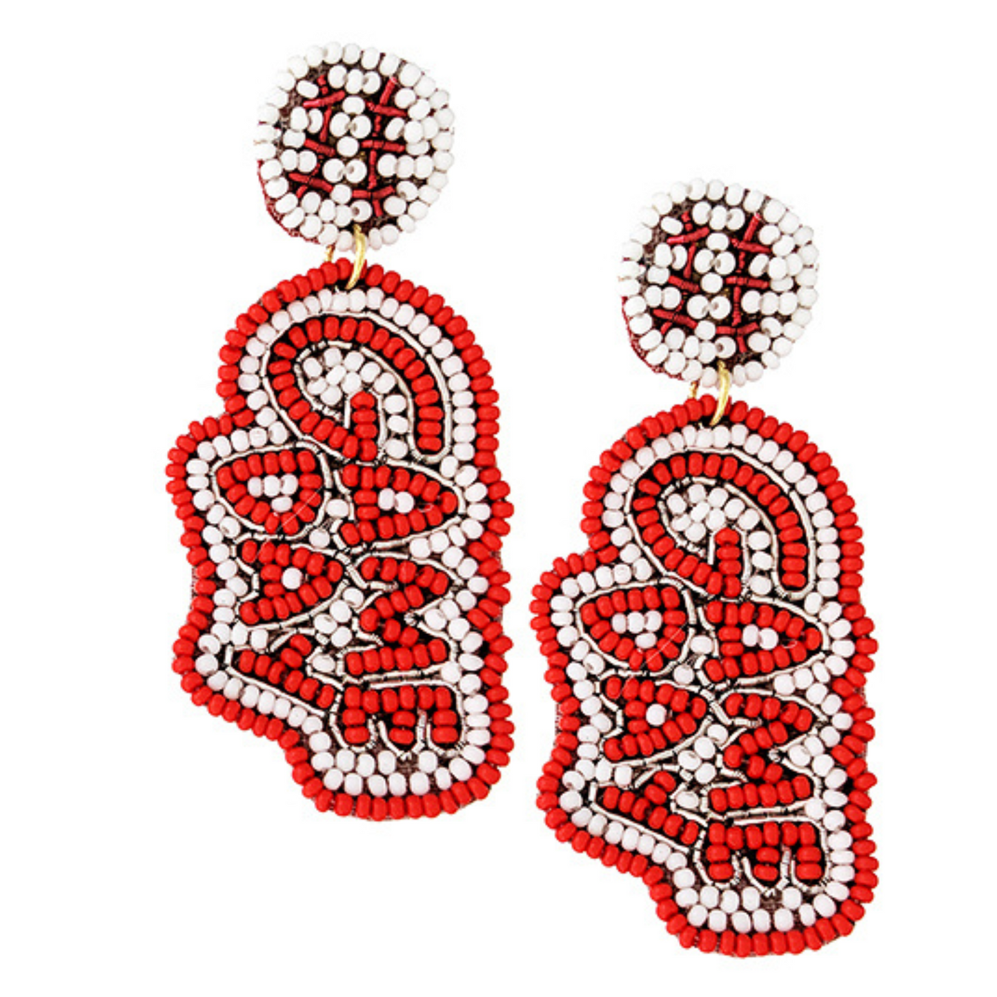 GAMEDAY Baseball Sports Theme Beaded Earrings