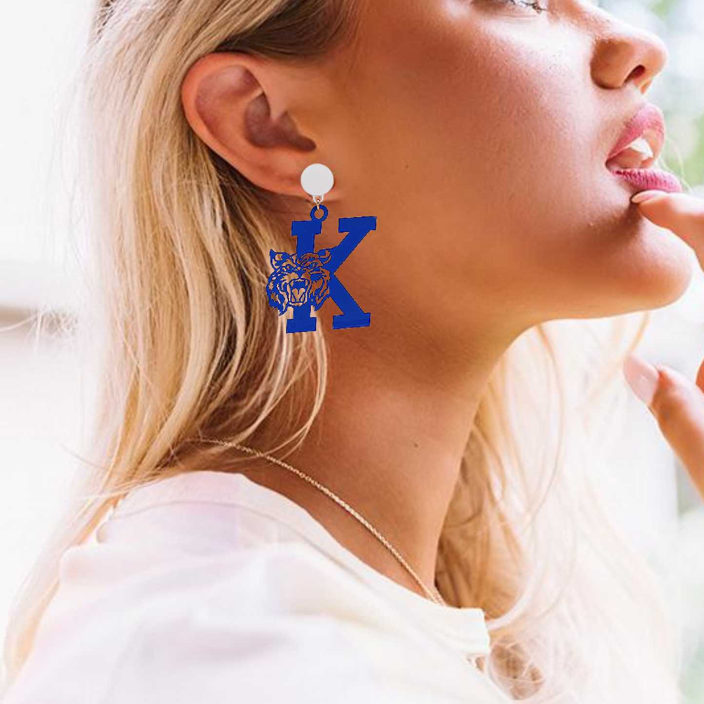 Kentucky Wildcats Football Team Acrylic K Earrings