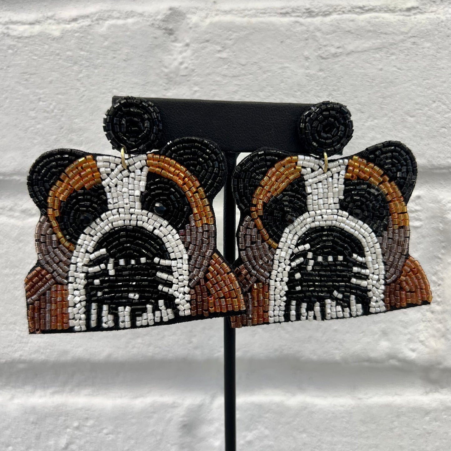 Big Bulldog Dog Breed Puppy Beaded Earrings