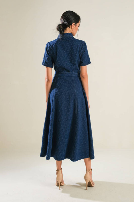 VESTIDO MIDI DE MEZCLILLA CONFIDENT STRIDES