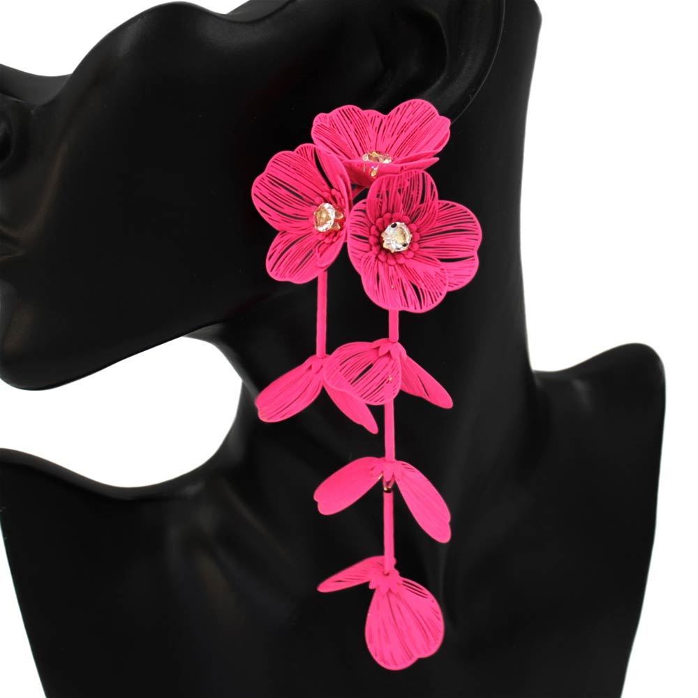 Malika Pink Fuchsia Petal Power Earrings