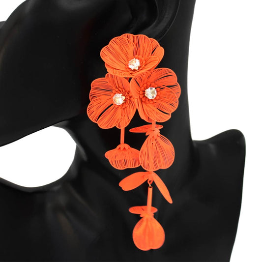 Malika Orange Petal Power Earrings