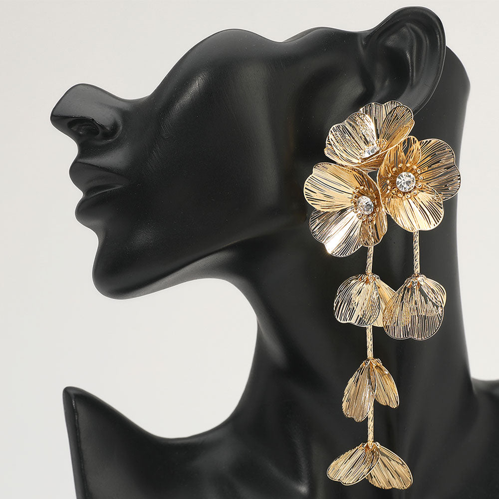 Malika Gold Silver Petal Power Earrings