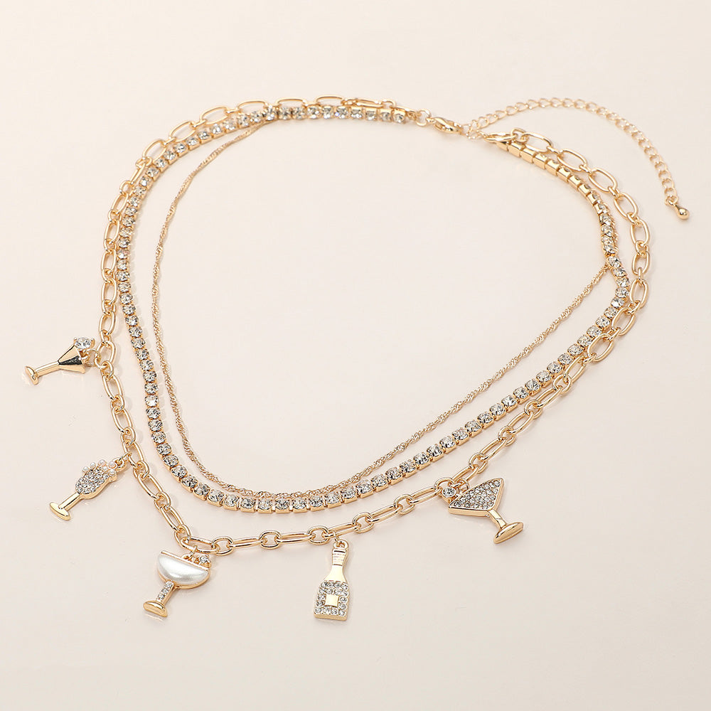 Make Mine A Martini Charm Necklace