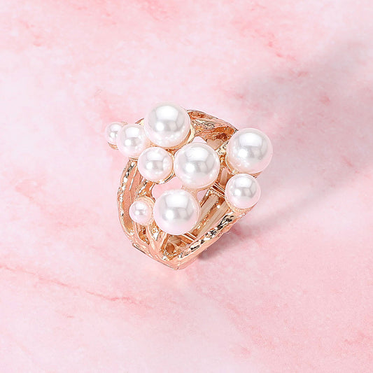 Pile of Pearls Gold Cluster Ring