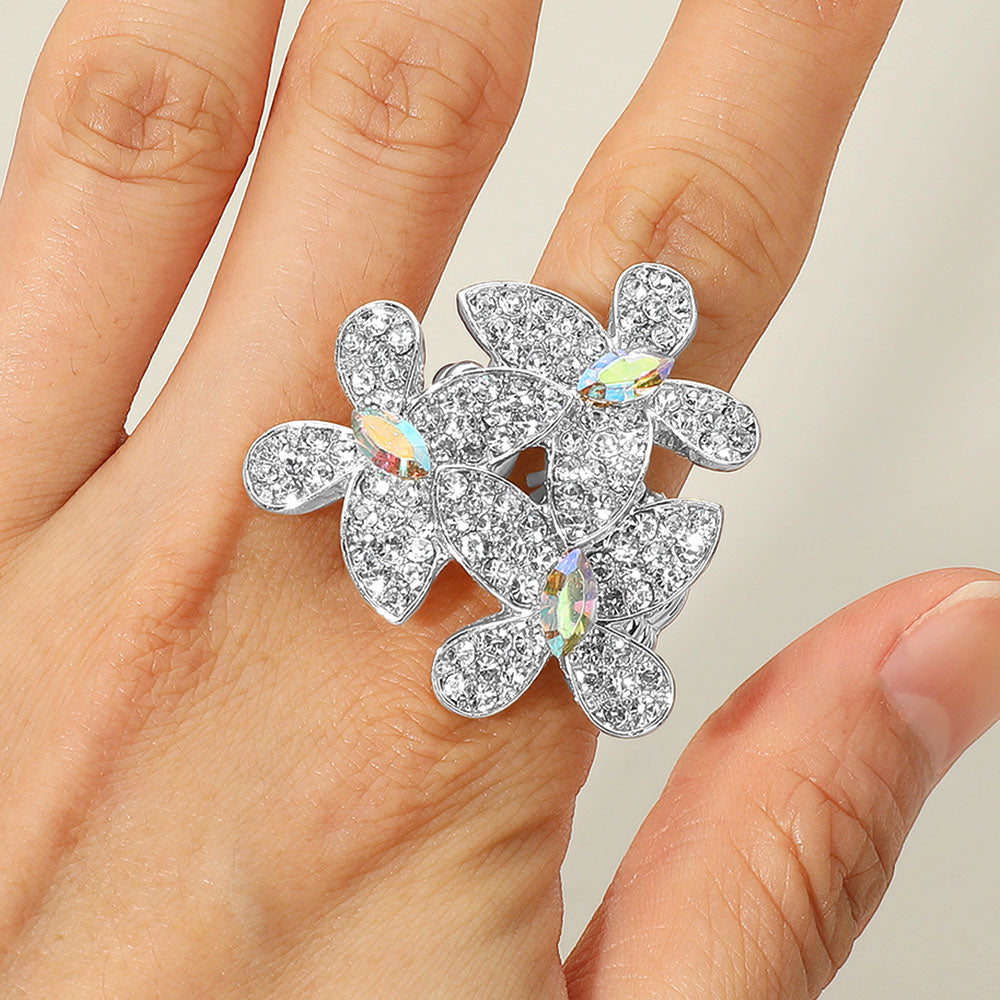 Austrian Crystal Butterflies in Flight Ring