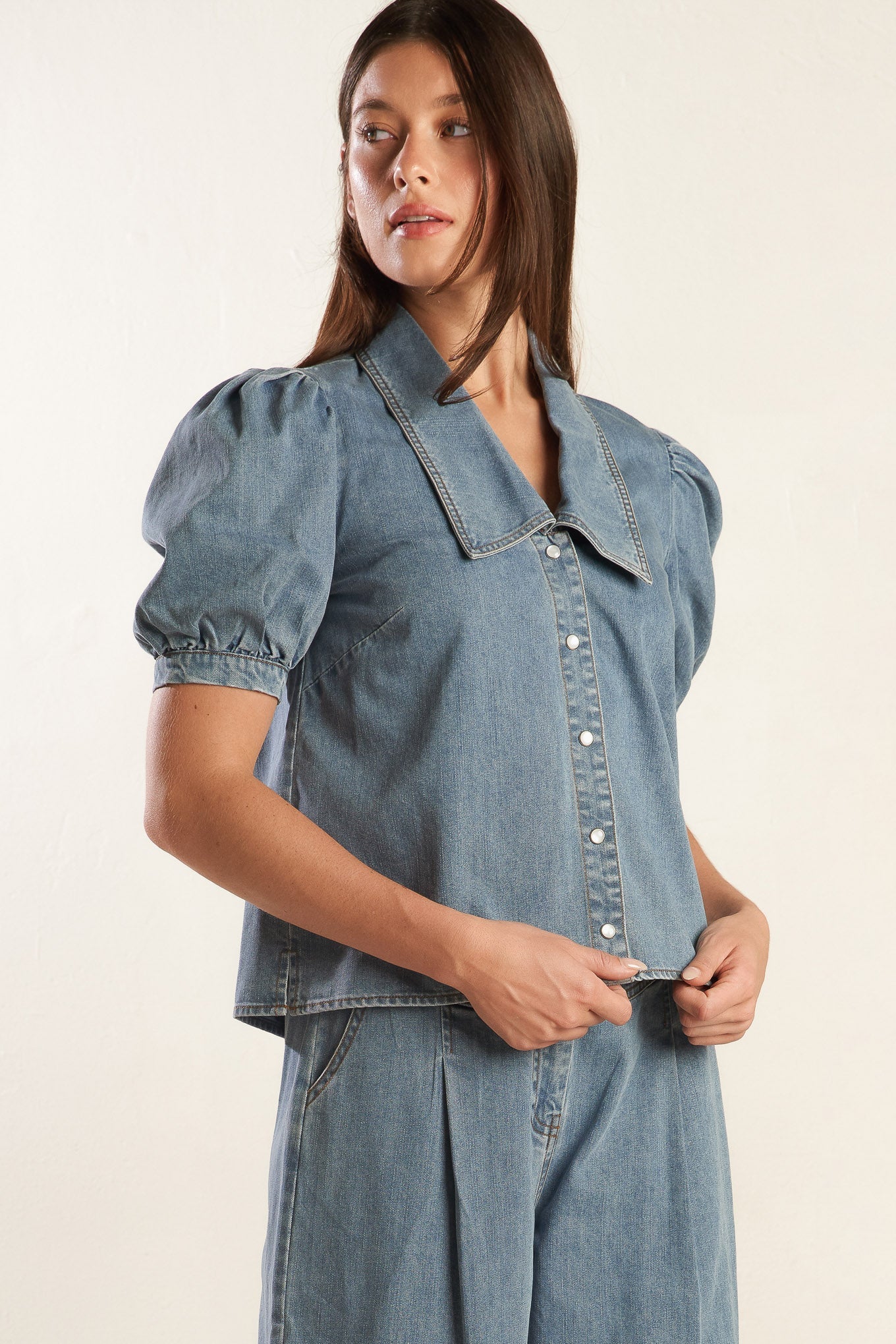 ETERNAL SUNSHINE DENIM TOP