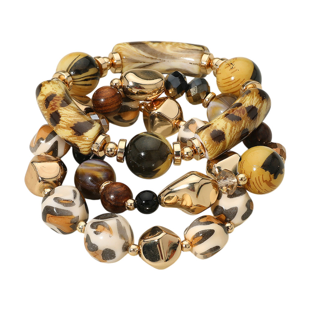 Hear Me Roar 3PC Beaded Bracelets Set