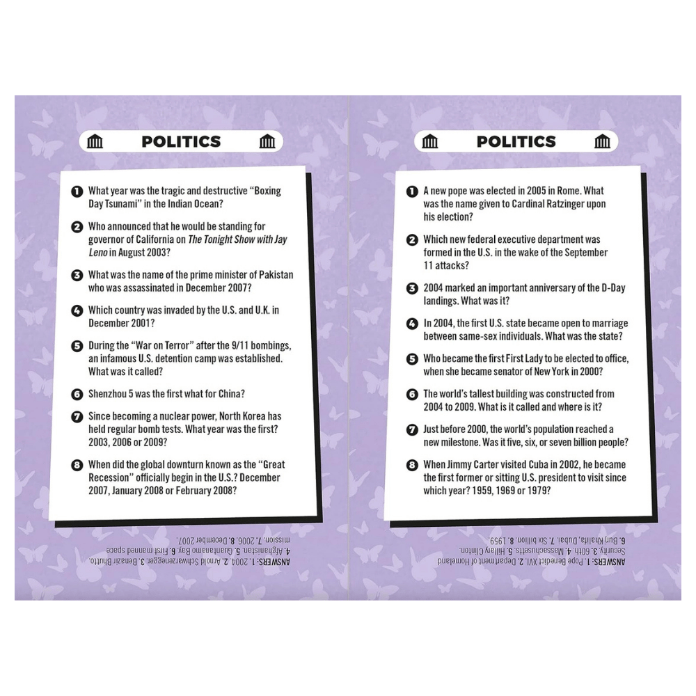 Best of the 00s: the Trivia Card Game