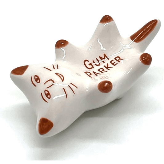 Ceramic Cat Used Gum Parker Dish