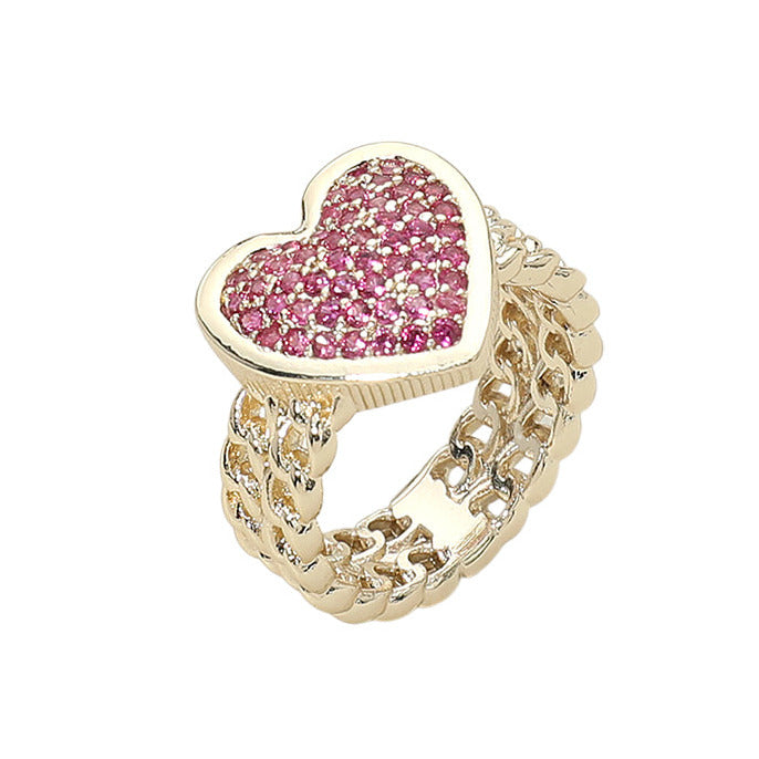The Heart Knows Pink Crystal Ring