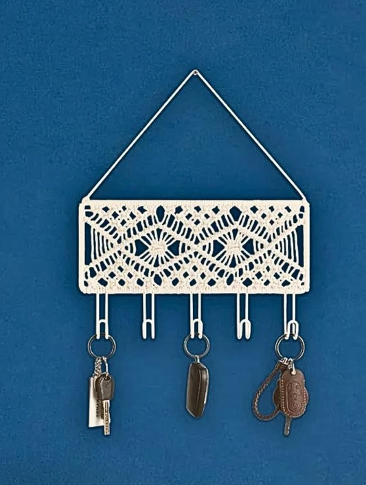 Bohemian Macrame Hanging Hook Key Mail Organizer