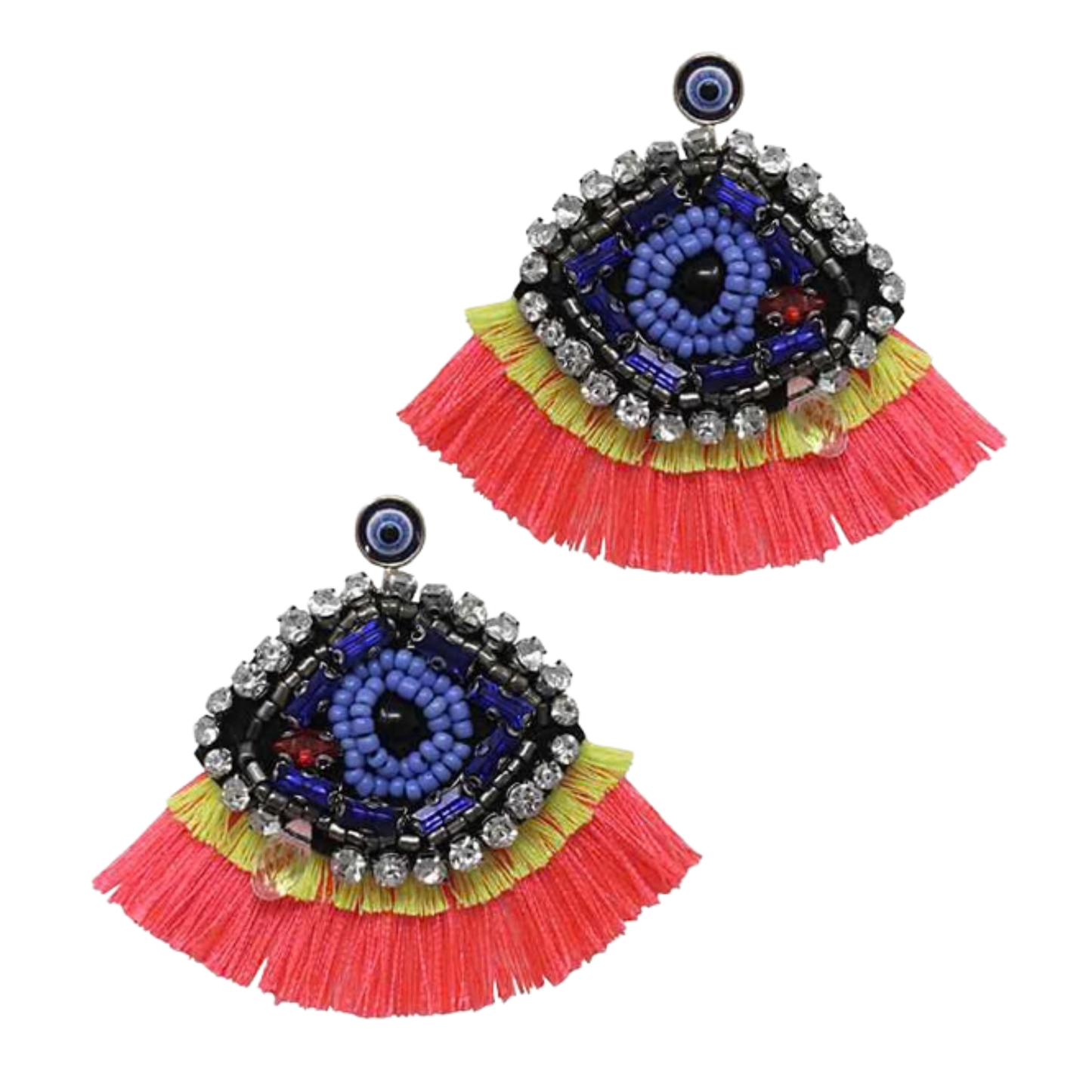 Evil Eye Boho Festival Beaded Earrings