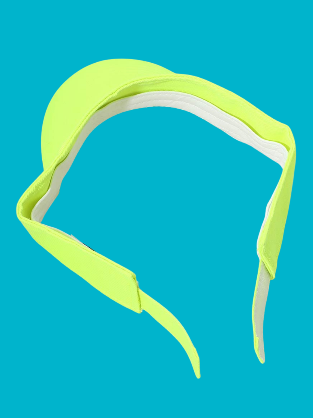 Classic Solid Yellow Adjustable Sports Visor Hat