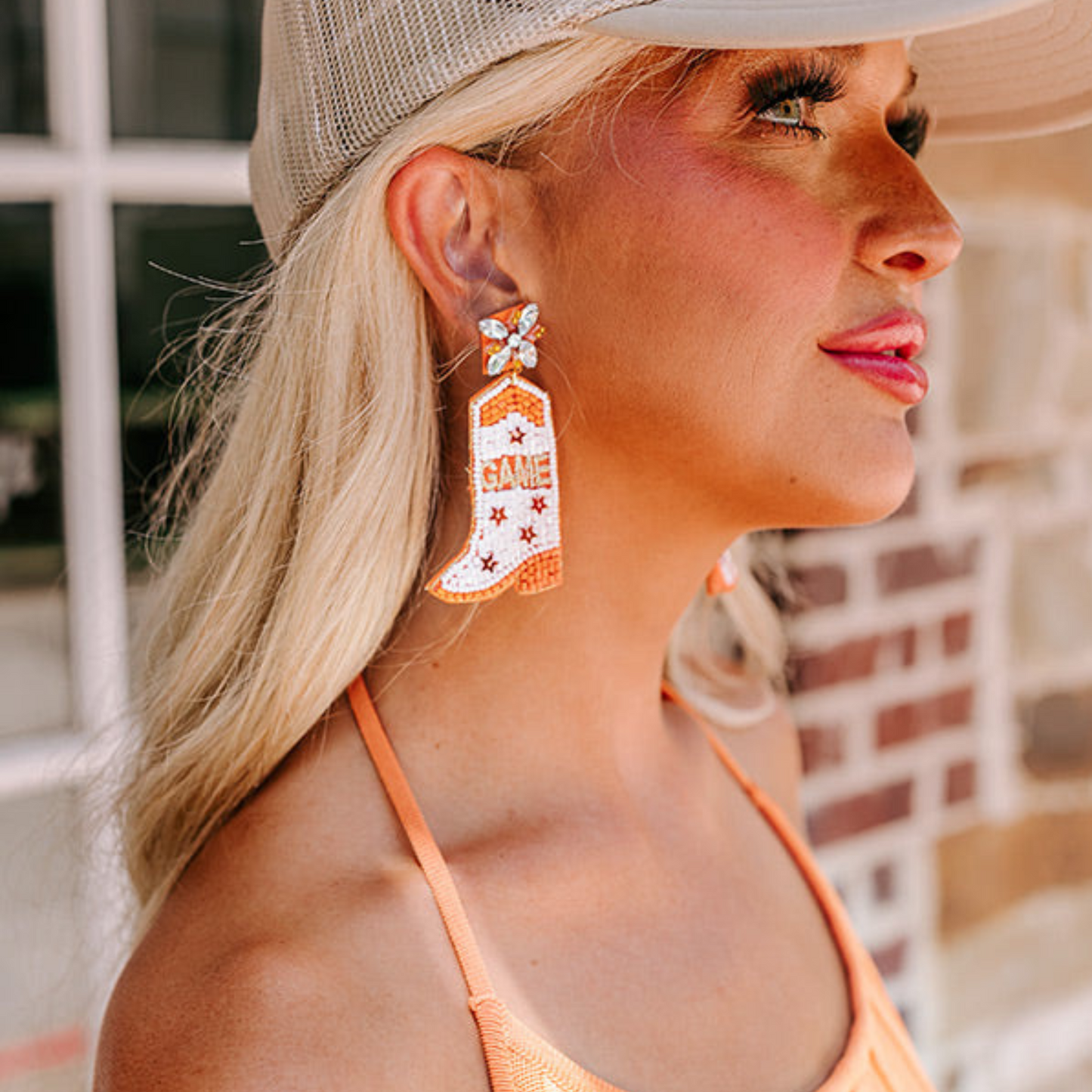 Tennessee Vols Football GAME DAY Western Boots Beaded Earrings