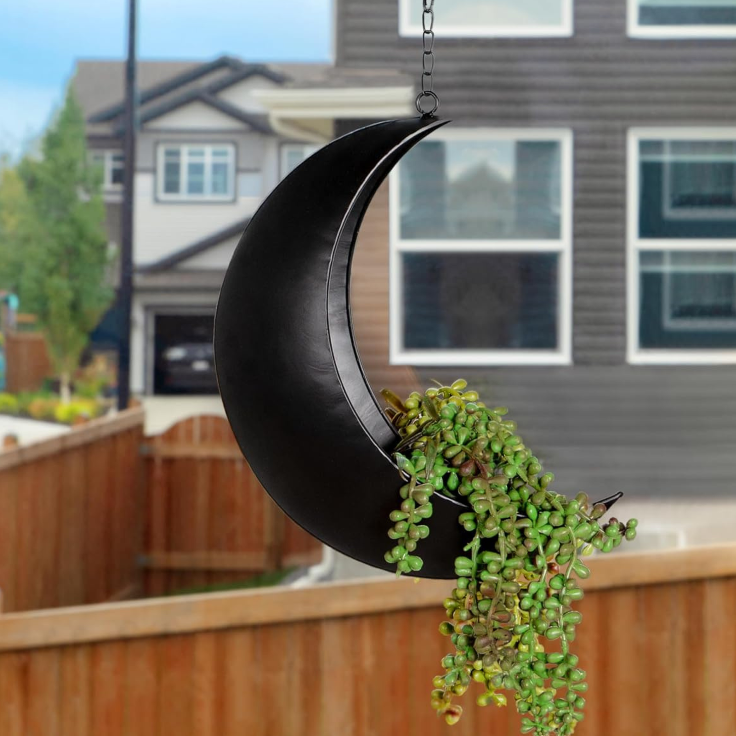 Crescent Moon Hanging Planter