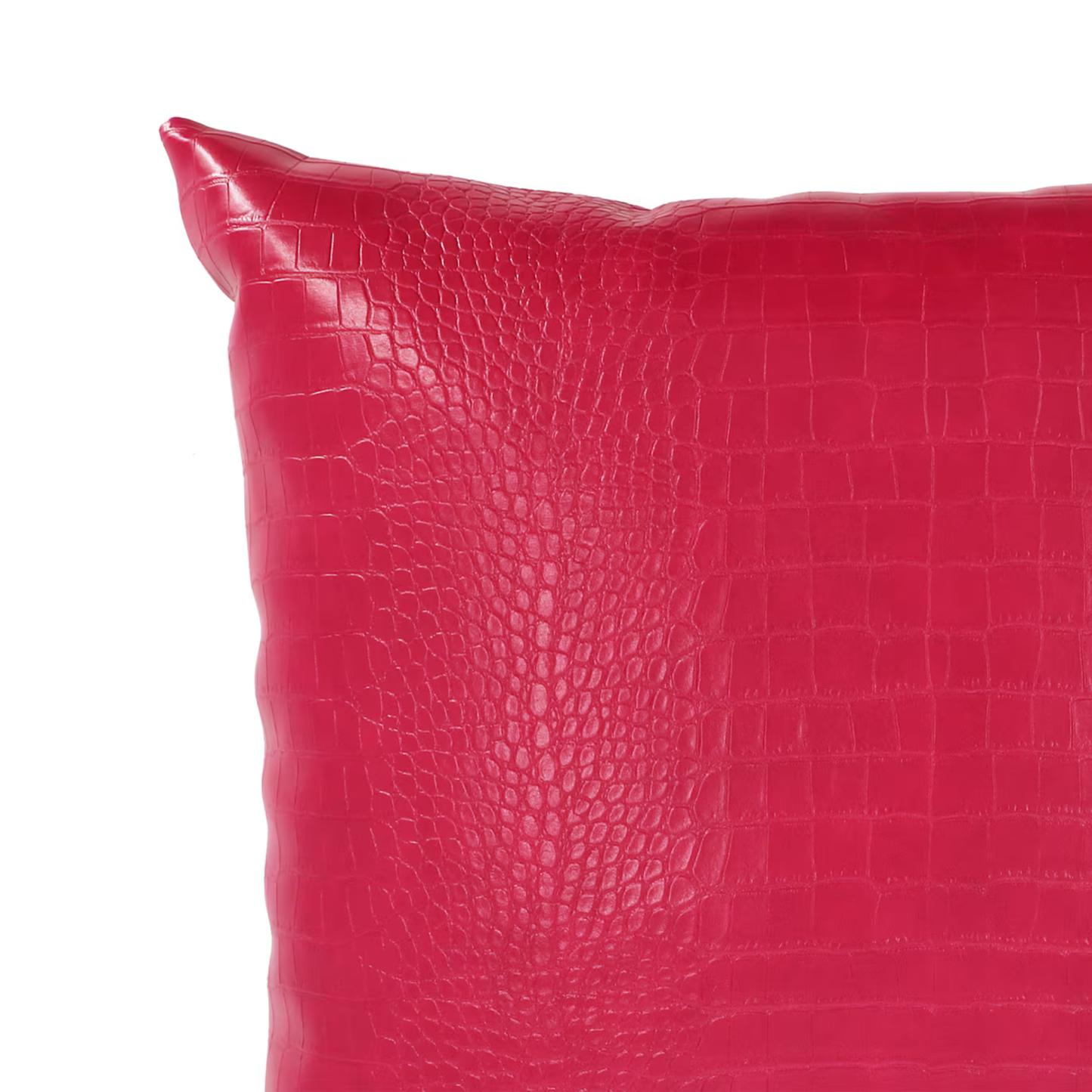 Pink Leather Lizard Pillow